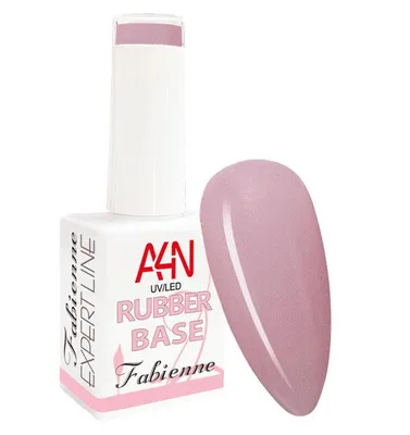 Produktbild von A4N Rubber Base Fabiene 10ml, Basegel für die Naturnagelverstärkung Aufbau oder auch Reparatur, in der Pinselflasche
