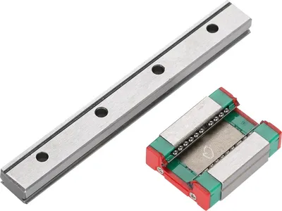 Imagen del producto de 1 guía lineal en miniatura LML12B, de 12 mm de ancho, con bloque deslizante (100 mm)