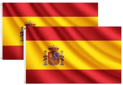 Produktbild von Fahne Spanische Flagge 90 x 150 cm - Wetterbeständig und Langlebig, 2 Stück