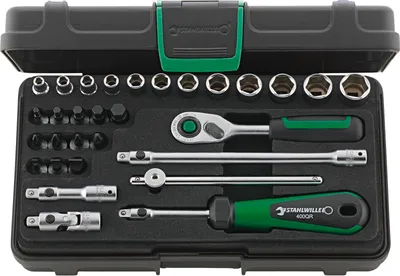 Produktbild von STAHLWILLE 96011182, Steckschlüssel-Satz, 30 Kopf/Köpfe, 230 mm, 130 mm, 1,02 kg