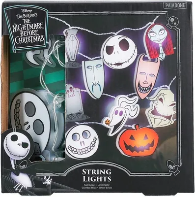 Productafbeelding van Kerstlichtjes-slingers met personages uit "The Nightmare Before Christmas"