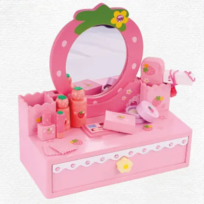 Produktbild von 360Home Mädchen Make up spiel Simulation Prinzessin Dressing Tisch Spielzeug Erdbeere