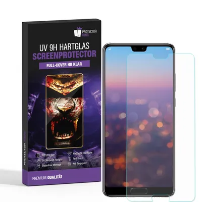 Produktbild von 5x UV-Liquid 9H Panzerglas für Huawei P20 3D KLAR echtes Tempered Panzerhartglas Schutzglas Displayschutz Panzerfolie Schutzfolie Screen Protector