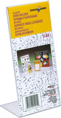 Produktbild von Tischaufsteller DINlang hoch transparent Packung mit 12 Stück
