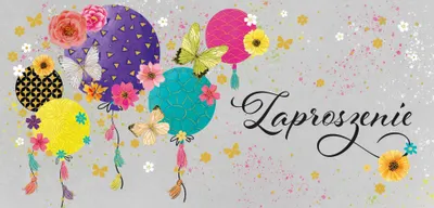 Produktbild von Einladungskarten mit Luftballons und Umschlägen, 5 Stück