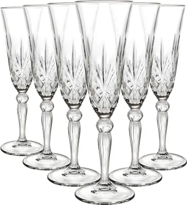Zdjęcie produktu dla Szklane kieliszki do szampana RCR Crystal Melodia - 160 ml - 6 sztuk