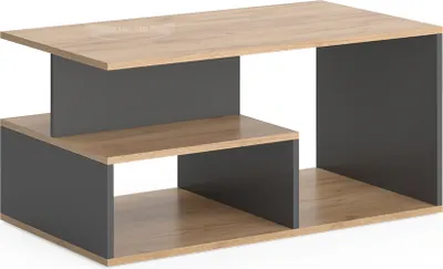 Image de Table basse Vicco Hasso Chêne doré/anthracite 90x49.4cm, Model 55601
