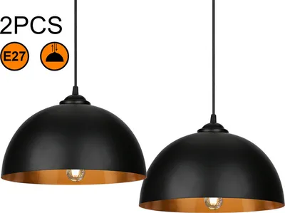 Produktbild von TolleTour 2x Pendelleuchte Lampenschirm Esszimmer Deckenlampe Beleuchtung Hängelampe