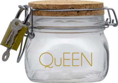 Produktbild von Spardose Geld Geschenk Ideen Queen Design1 Transparent Größe S 0.5 Liter