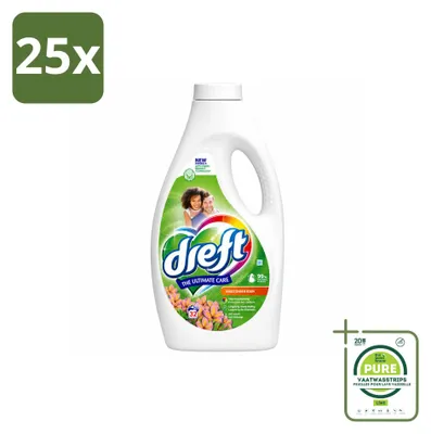 Produktbild von 25 x Dreft Flüssigwaschmittel Amazonasregen - für 32 Waschladungen - Großpackung - 25 Stücke