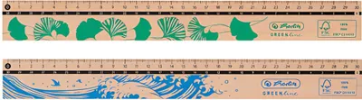 Produktbild von Herlitz 50033621, Schreibtisch-Lineal, Holz, Braun, 300 mm, 10 Stück(e)