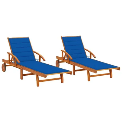 Produktbild von Maison Exclusive - Sonnenliegen 2 Stk. mit Auflagen Massivholz Akazie