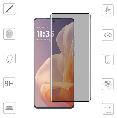Image de Pour Motorola Moto G85 5G : film de protection en verre trempé 1x 4D Privacy Display Full Curved H9