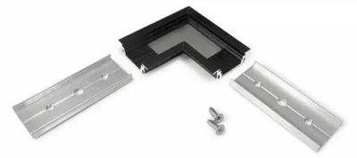 Produktbild von 90° Ecke für Einbauprofil flach Schwarz