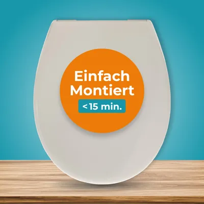 Produktbild von Calmwaters® Premium WC Sitz einfache Montage, Toilettendeckel bis 250 kg,  EU, antibakterieller Duroplast, doppelte Absenkautomatik, 2 Montage Optionen, abnehmbar, Klobrille, oval, Pergamon