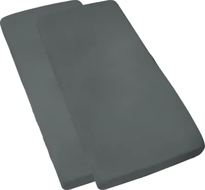 Produktbild von Erwin Müller Kinder-Spannbettlaken Murnau" im 2er-Pack anthrazit 60x120 cm - 70x140 cm"