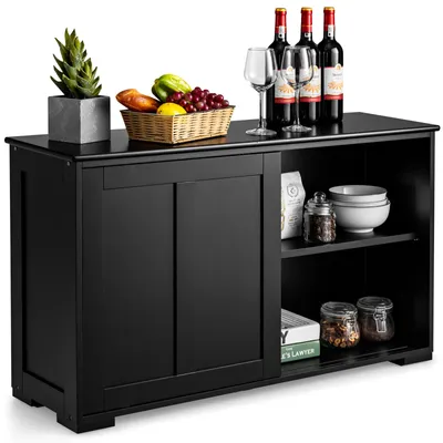 Produktbild von GOPLUS Sideboard, Küchenschrank Badschrank Wohnzimmerregel Beistellschrank Mehrzweckschrank 106,5x33x60cm