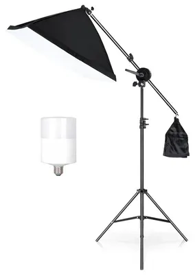 Immagine prodotto di Braccio regolabile, supporto per stativo robusto, sistema di illuminazione versatile, lampada softbox da terra