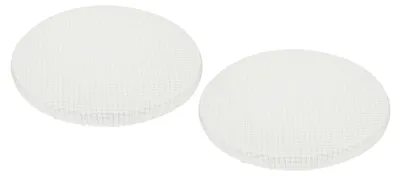 2 runde Krukkenbezüge mit Bändern, Polyester, weiß, 28-40 cm