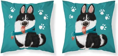 Zdjęcie produktu dla Poszewka na poduszkę, poszewka dziecięca 100% bawełna 40x40cm pies 0024b