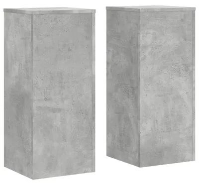 Zdjęcie produktu dla vidaXL Stojak na rośliny 2 szt. Beton szary 30x30x70 cm Materiał drewnopochodny