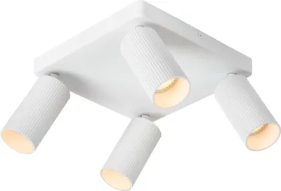 Produktbild von Spot Lampe Aluminium GU10 verstellbar 24 cm breit Weiß 4-flammig eckig Modern Strahler