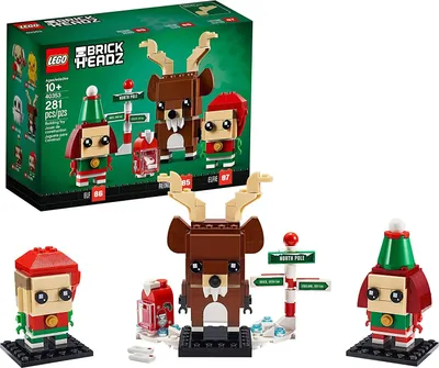 Immagine prodotto di LEGO 40353 Brickheadz: Reno, Elfo e Elfillo, decorazioni e addobbi natalizi, set di costruzione per bambini dai 10 anni in su