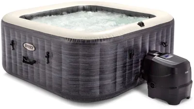 Produktbild von Intex Pure Spa Greystone Deluxe Whirlpool Quadratisch Grau 4 Personen