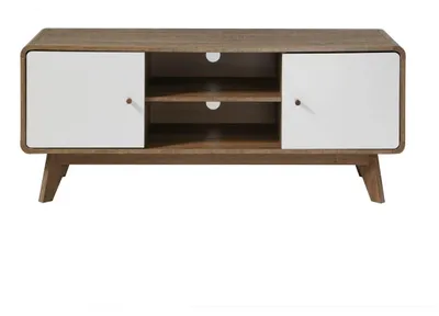 Image de CALICOSY - Meuble TV 2 Portes et 2 Niches L129 cm - ALBURA