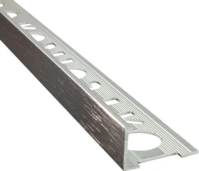 Produktbild von Alu L-Profil Fliesenschiene Fliesenprofil Schiene L270cm 10mm silber gebürstet