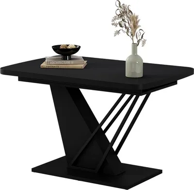 Produktbild von Vicco Esstisch Fenaro, 120 x 80 cm ausziehbar, Schwarz/Schwarz
