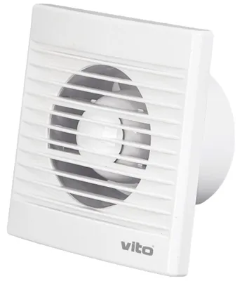 Productafbeelding van VITO Venti-A100 - Badkamerventilator 100mm - 30dB fluister - 12W - Wit - 180m3 - 2400rpm