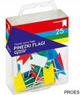 Produktbild von Grand Flaggenstecknadeln 110-1001 Mix-Farben 25 Stück