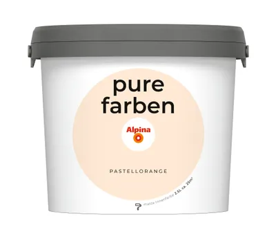 Produktbild von Alpina pure farben Wandfarbe pastelorange 2,5 L