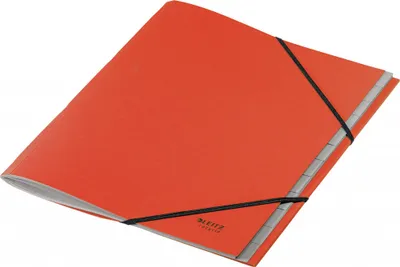 Imagen del producto de Leitz 3915-00-25, carpeta de organización "Recycle" - A4, 12 compartimentos, cartón (RC), color rojo