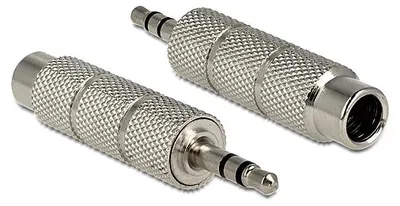Image de Delock Adapter Klinkenstecker 3,5 mm > Klinkenbuchse 6,35 mm 3 Pin