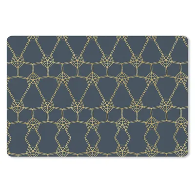 Produktbild von MuchoWow® Mauspad Mousepad Muster - Blau - Gelb 27x18 cm - Mousepads - Maus Mat - Pad - Mausunterlage - Büroartikel - Desk Matten