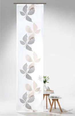 Produktbild von heimtexland ® Schiebegardine Batist Pure Nature HxB 246x60 Transparent Flächenvorhang Typ638 Anthrazit ohne Zubehör