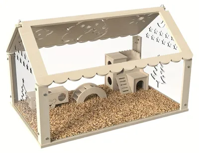Image de Cage pour hamster - Cage pour rongeur - Cage pour animaux - Cage pour souris - Dimensions : 60,96 cm - Spacieuse