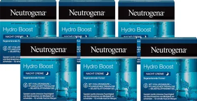 Produktbild von Neutrogena Hydro Boost Gesichtscreme Nachtcreme Hyaluron Feuchtigkeit 6x 50 ml