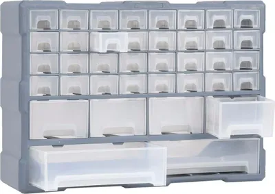 Obrázek produktu pro vidaXL Vícezásuvkový organizér s 38 zásuvkami 52x16x37,5 cm