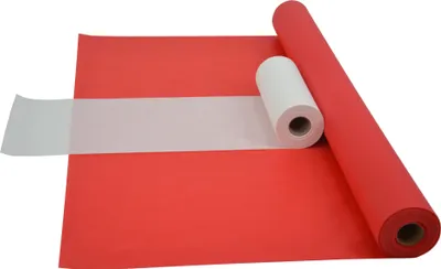 Produktbild von Sensalux Kombi-Set 1 Tischdeckenrolle 1,5m x 25m rot + Tischläufer 30cm weiß