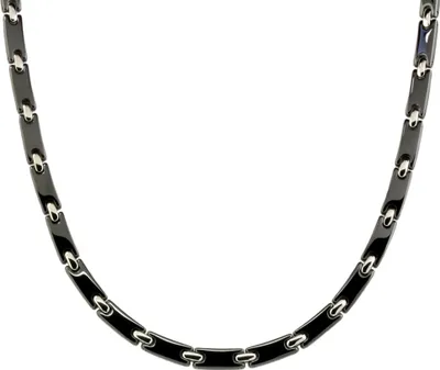 Produktbild von Damen Collier aus schwarzer Keramik und Edelstahl