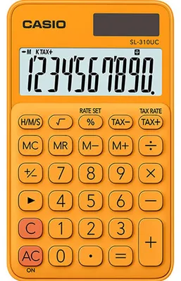 Produktbild von Casio SL-310UC-RG, Tasche, Einfacher Taschenrechner, 10 Ziffern, 1 Zeilen, Batterie/Solar, Orange