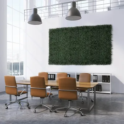 Obrázek produktu pro Rostlina Wall Umělé rostliny pro montáž na zeď 50 x 50 cm Boxwood tmavě-zelená