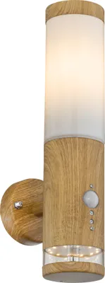 Produktbild von Globo Lighting Außenleuchte Edelstahl holzoptik, 1x E27 LED