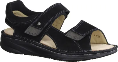 Produktbild von Finn Comfort Skiathos supersofte Sandale, Herren, Leder, Schwarz/Grau - Marken Finn Comfort, Schwarz, leder (nubukrona/impala)
