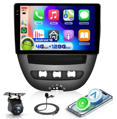 Obrázek produktu pro 10,1" autorádio pro Toyota Aygo/Peugeot 107/Citroen C1 (2004-2014) | 4G RAM, 128G ROM | Navigační systém