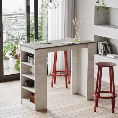 Obrázek produktu pro Barový stůl Houseland Masasi beton/kámen