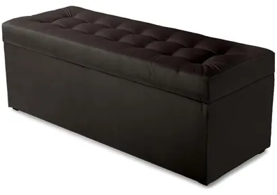 Obrázok produktu pre MG Design, tmavohnedý čalúnený taburet, 45x120 cm - s úložným priestorom 140 litrov, nosnosť do 300 kg, pripravený na okamžité použitie, ľahko udržiavateľný, vhodný do obývačky a predsiene